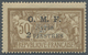 ** Syrien: 1921, 2.50pi. On 50c. Brown/blue Showing Variety "Missing 50 Of Surcharge", Unmounted Mint (slightest Fingerp - Syrie