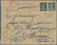 Br Syrien: 1921, Cover From Alexandrette Bearing 1 Pia. / 5c. Green And 2 Pia. / 25c. Blue Tied By Late Used "ISKENDERUN - Syria