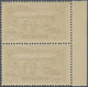 */** Syrien: 1926, War Refugee's Relief, Airmail 3pi. + 2pi. Brown, Left Marginal Vertical Pair, Top Stamp Without "2" O - Syria