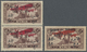 ** Syrien: 1926, War Refugee Relief, 10pi. + 5pi. Lilac-brown, Two Copies With Variety "Missing X In Aux": Vertical Pair - Syria