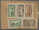 Br Syrien: 1930, Buildings And Landscapes 50 Pia, 2x 15 Pia, 10 Pia And 3 Pia (issue 1925) On Regitered Package-label "9 - Syria