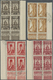 O Syrien: 1934, 10th Anniversary Of Republic, 0.10pi. To 100pi., Complete Set Of 29 Values As Marginal Blocks Of Four Fr - Syria