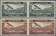 * Syrien: 1934, 10th Anniversary Of Republic, Airmails 0.50pi. To 100pi., Complete Set Of Ten Values, IMPERFORATE Horiz. - Syrie