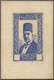 (*) Syrien: 1934, 10 Years Republic Ali Abed Blue Die Proof Without Value On Cardboard, Tiny Spots, Fine And Scarce - Syrie