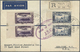 Br Syrien: 1937, Airmails, IMPERFORATE, Complete Set Of Eight Left Marginal Vertical Pairs On Three Registered Airmail C - Syria