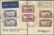 Br Syrien: 1937, Airmails, IMPERFORATE, Complete Set Of Eight Left Marginal Vertical Pairs On Three Registered Airmail C - Syria