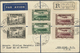 Delcampe - Br Syrien: 1937, Airmails, IMPERFORATE, Complete Set Of Eight Left Marginal Vertical Pairs On Three Registered Airmail C - Syria
