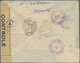 Br Syrien: 1942, Independence President El-Husni Complete Set Of Six Values On Registered Censored Air Mail Cover Via Fr - Syrie