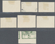 (*) Syrien: 1942, Independence President El-Husni Seven Proofs On Card In Different Colors Without Value, Fine And Very - Syria