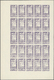 ** Syrien: 1943, Proclamation Of Syrian Unity, 1pi. To 50pi., Complete Set Of Nine Valeus As IMPERFORATE Sheets Of 25 St - Syria