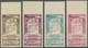 ** Syrien: 1943, Syria Proclamation Complete Set IMPERFORATE From Upper Margin, Mint Never Hinged With Minor Gum Blemish - Syria