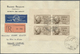 Br Syrien: 1945, President Shukri Al-Quwatli, 100pi. Brown, Imperforate Mini Sheet With Four Stamps On Registered Airmai - Syrie