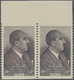 ** Syrien: 1947, President Shukri El Kuwatli  Horizontal Pair Top Margin Imperforate, Mint Never Hinged, Very Scarce Var - Syria