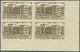 ** Syrien: 1952, Definitives "Buildings", Complete Set Of 13 Values, IMPERFORATE Marginal Blocks Of Four From The Lower - Syrie