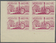** Syrien: 1954, International Fair Damascus Complete Set In IMPERFORATE Marginal Blocks Of Four, Mint Never Hinged And - Syrie