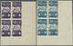 ** Syrien: 1955, 50th Anniversary Of Rotary International, IMPERFORATE Marginal Blocks Of Four From The Lower Right Corn - Syrie