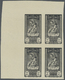 ** Syrien: 1955, Mother's Day, Complete Set As IMPERFORATE Marginal Blocks Of Four From The Upper Left Corner Of The She - Syrie