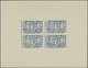 ** Syrien: 1955, 10th Anniversary Of U.N., IMPERFORATE COLOUR PROOFS, Complete Set Each As Mini Sheet Of Four Stamps On - Syria