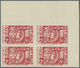 ** Syrien: 1955, 10th Anniversary Of U.N., Complete Set As IMPERFORATE Marginal Blocks Of Four From The Upper Right Corn - Syria