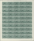 ** Syrien: 1960, World Refugee Year, Both Values Each As Complete Sheet Of 50 Stamps (folded), With Printer's Mark "A/60 - Syria