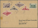 Br Tannu-Tuwa: 1936 Five Postage Stamps (10k. To 80k.) Plus Air 15k. On 1937 Registered Cover To New York City, Tied By - Touva