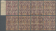 /* Thailand: 1894-99 OVERPRINTS: Group Of 14 Blocks Of Four And A Type Pair (2a. On 64a.), From 1a. On 12a. And 1a. On 6 - Thailand