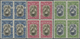 Delcampe - ** Thailand: 1912, Definitives King Vajiravudh, 2s. To 20b, Complete Set Of Twelve Values As Blocks Of Four, Bright Colo - Thaïlande