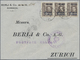 Br Thailand: 1916. Envelope (shortened At Left) Addressed To Switzerland Bearing SG 162, 15s On 28 Chocolate (strip Of T - Thailand