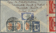 Br Thailand: 1941. Air Mail Envelope Addressed To England Bearing SG 289, 15s Blue, SG 295, 25s Orange And Slate (3) And - Thaïlande