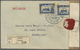 Br Thailand: 1941. Registered Envelope To Penang Bearing Yvert 233, 15s Blue (2) Tied By Bilingual Takuapa Date Stamp Wi - Thaïlande