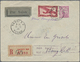 Br Thailand - Besonderheiten: 1935. Registered Air Mail Envelope Addressed To Bangkok Bearing Lndo-China SG 143, 4c Pink - Thaïlande