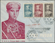 Vietnam-Nord (1945-1975): 1954, Prince Bao Long 40 C, 70 C And 80 C On Illustrated First Day Cover "HANOI 15-6 1954" - Vietnam