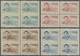 /(*) Vietnam-Nord - Dienstmarken: 1956, Peoples-Army-Hero Cu-Chin-Lan 20 D To 3000 D In Seven Mint Blocks Of Four, Issue - Vietnam