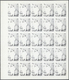 ** Schardscha / Sharjah: 1972. Progressive Proof (6 Phases) In Complete Sheets Of 25 For The 25dh Value Of The CATS Seri - Sharjah