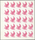 ** Schardscha / Sharjah: 1972. Progressive Proof (6 Phases) In Complete Sheets Of 25 For The 20dh Value Of The BIRDS Ser - Sharjah