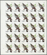 ** Schardscha / Sharjah: 1972. Progressive Proof (6 Phases) In Complete Sheets Of 25 For The 25dh Value Of The BIRDS Ser - Sharjah