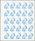 ** Schardscha / Sharjah: 1972. Progressive Proof (5 Phases) In Complete Sheets Of 25 For The 75dh Value Of The BIRDS Ser - Sharjah