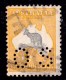 Australia 1918 Kangaroo 5/- Grey &amp; Yellow 3rd Watermark OS Used - Listed Variety - Used Stamps