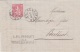 SCHWEIZ 1881 - 10 F Auf Faltbrief Gel.1881 V.Verriere &gt; Burgdorf? - Briefe U. Dokumente