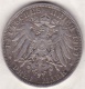 PRUSSIA. 3 Mark 1909 A , Wilhelm II , En Argent, KM# 527 - 2, 3 & 5 Mark Argent