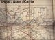 8-230 IDEAL AUTO KARTA - Vintage, Old Car Map, Sekcija Zagreb--old Map , Period Kingdom Of Yugoslavia??? - Strassenkarten