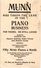 Delcampe - 4 Trade Cards Music Munn Music C° Binghamton N.Y. Pianos  Litho Margaretville N.Y. Donovon Kipp Banjo Accordion - Instruments De Musique