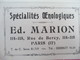 Petit Calendrier De Poche à Deux Volets/Chatons-Pelote/Ed Marion/Spécialités &OElig;nologiques/Rue De Bercy/Paris/1924 C - Kleinformat : 1921-40