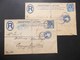 Great Britain: 1895 & 1900 Uprated Registered Envelopes To Orange Free State, Etc. (#PT5) - Stamped Stationery, Airletters & Aerogrammes