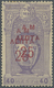 Thematik: Olympische Spiele / Olympic Games: 1900, Greece. Overprinted 1896 Olympic Stamp "25 L On 40 L Violet Minerva" - Other & Unclassified