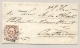 Nederland - 1853 - 10 Cent Willem III 1e Emissie Op Omslagje Van Halfrond-Franco DORDRECHT Naar Amsterdam - Brieven En Documenten