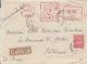 REVENUE STAMP, AMOUNT 31 RED MACHINE, STAMPS ON REGISTERED COVER, 1948, ROMANIA - Brieven En Documenten