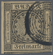 O Baden - Marken Und Briefe: 1851, 1 Kreuzer Gestempelt Vom Bogenrand Links Mit Kurzbefund Brettl BPP - Other & Unclassified
