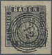 Brfst Baden - Marken Und Briefe: 1860, 1 Kr. Schwarz, Prachtvolles Exemplar In Fehlerhafter Zähnung. Zarte - Other & Unclassified