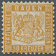 ** Baden - Marken Und Briefe: 1862, 30 Kr. Lebhaftgelborange, Einwandfrei Gezähntes Und Absolut Postfri - Andere & Zonder Classificatie